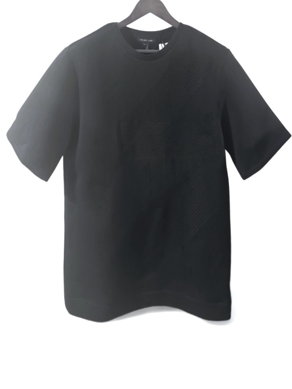Helmut Lang Oversize Embroidered Black Tee Size Men’s Medium (NWT)